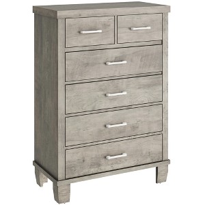 Coucheta 6 Drawer Dresser for Bedroom, Modern Chest of Drawers, 31.5 In Wide Storage Cabinet with Sturdy Legs, Tall Dresser Storage Tower for Closet - 1 of 4