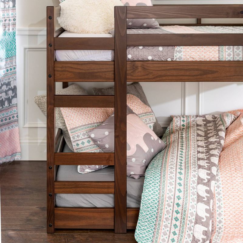Twin Over Twin Indy Solid Wood Low Bunk Bed - Saracina Home, 6 of 14