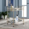Elspeth 2 Tier Bar Cart - BCT2501A - Gold/Mirror - Safavieh - 2 of 4