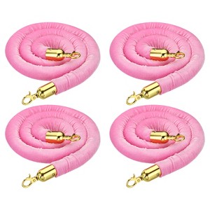 Unique Bargains Hotel Adjustable Velvet Stanchion Rope with Snap Hooks 4 Pcs - 1 of 4