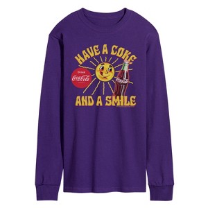 Men's - Coca-cola - Have A Coke And A Smile Long Sleeve Graphic T-Shirt - 1 of 2
