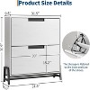Shoe Storage Cabinet with 2 Flip Drawers, Freestanding Shoe Organizer with Metal Legs, Adjustable Shelf Narrow Shoe Rack Cabinet - 2 of 4