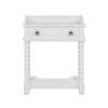 INFURNIC Nightstands Retro Style Nightstand with Drawer and Open Shelf Turned Legs for Bedroom, White, 20.4"*17.7"*24.6" - 4 of 4