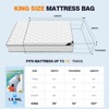 Aoibox Plastic Mattress Bag for Moving Storage Waterproof Mattress Protector Tear-Resistant King Size 1.5MIL Cover - 2 of 4