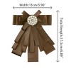 Elerevyo Women's Ribbon Brooch Bowknot Neck Bow Ties - 2 of 4