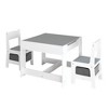 PDTEND 3 in 1 Wooden Kids Activity Table and Chair Set with Storage Drawer for Toddlers Drawing and Reading - 2 of 4
