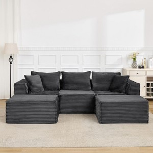 Cloud Modular Sectional Sofa,Modern Upholstered Couches, Comfort U/L Shaped Sofa,Deep Seat Corner Couch for Living Room - 1 of 4