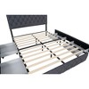 Full Size Upholstered Platform Bed with 4 Storage Drawers and Adjustable Headboard - 4 of 4