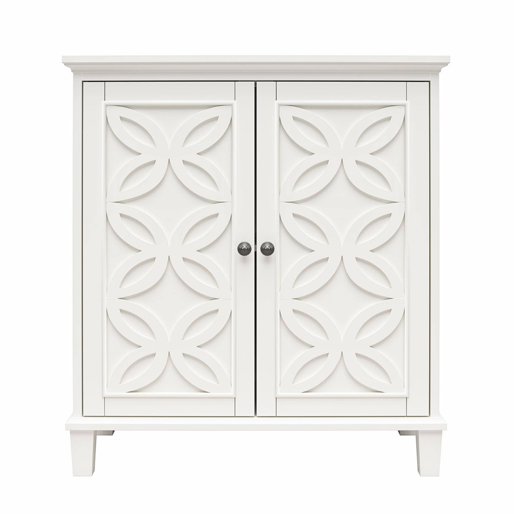 Photos - Dresser / Chests of Drawers Catrin Double Door Accent Cabinet White - Room & Joy
