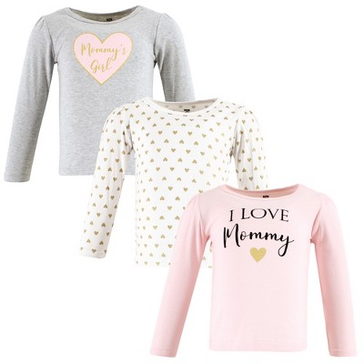 Image of Hudson Baby Infant Girl Long Sleeve T-Shirts, Girl Mommy, 6-12 Months