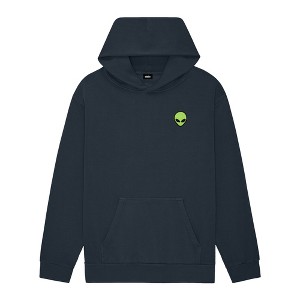 Dalix Alien Embroidery Relaxed Hoodie Soft Fleece Sweatshirt Fit Lounge Mens - 1 of 4