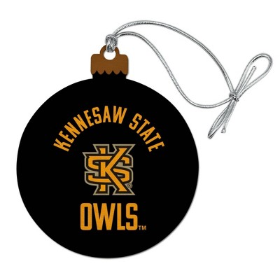 Kennesaw State Owls Wood Christmas Tree Holiday Ornament