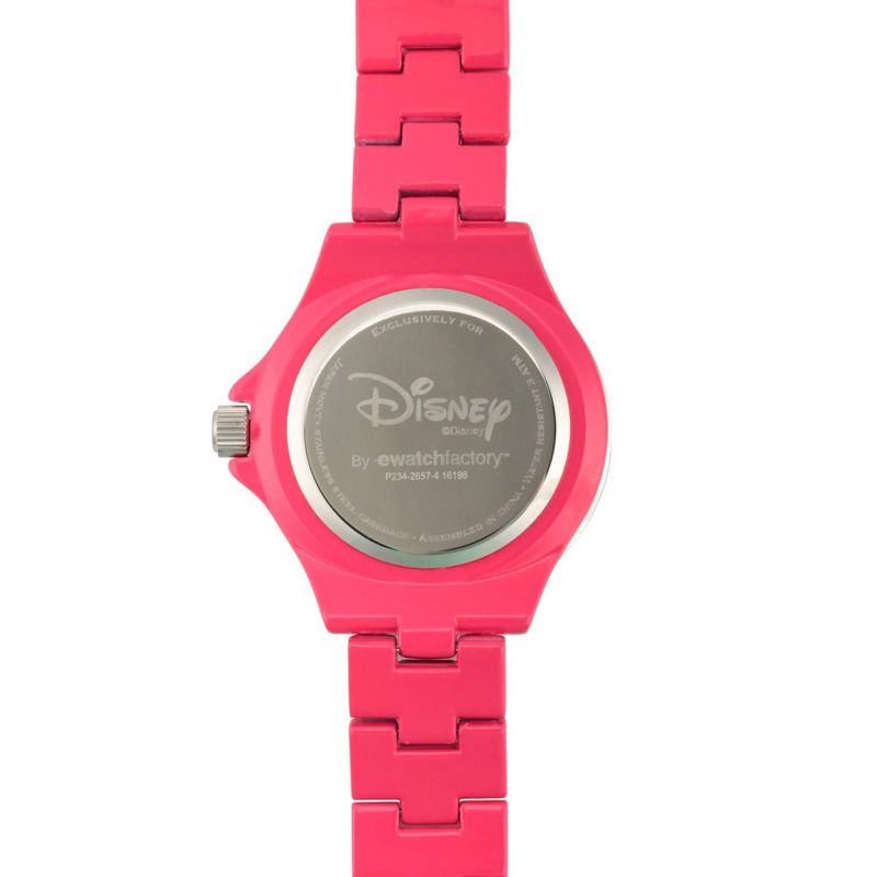 Women&#39;s Disney Minnie Mouse Enamel Glitter Watch - Pink, 4 of 6