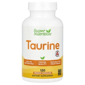 Super Nutrition Taurine, 120 Veggie Capsules (500 mg per Capsule) - 1 of 4