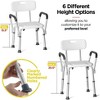 Shower Chair with Handles Set of 3 - Includes Back Scrubber & Additional Sponge – Anti Slip with 6 Adjustable Heights Portable MedicalKingUsa - 3 of 4