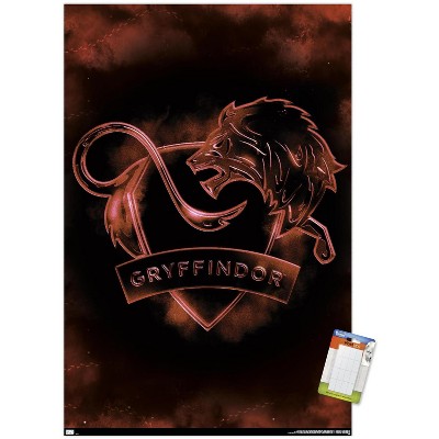 Trends International Harry Potter - Gryffindor Crest Magic Unframed Wall  Poster Print White Mounts Bundle 22.375 x 34