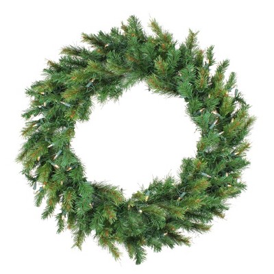 Vickerman 36" Prelit LED Jack Pine Warm Artificial Christmas Wreath - Clear Lights