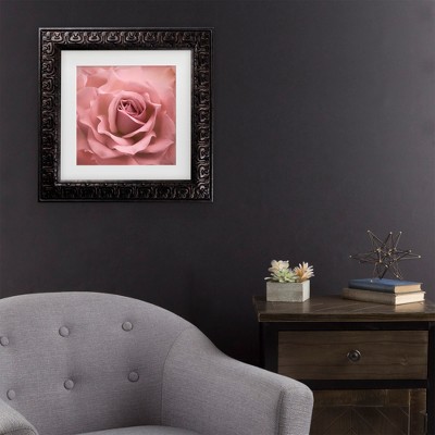 Misty Rose Pink Rose Framed Canvas Print