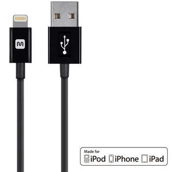 Monoprice Select Series Apple MFi Certified Lightning to USB Charge & Sync Cable, 3ft Black