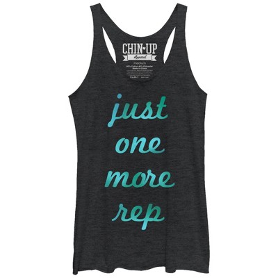 Women's Chin Up Just One More Rep Racerback Tank Top : Target