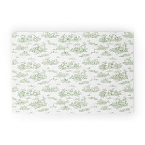 Evanjelina & Co Toile De Jouy Sage 30" x 20" Welcome Mat - Society6 - 1 of 3