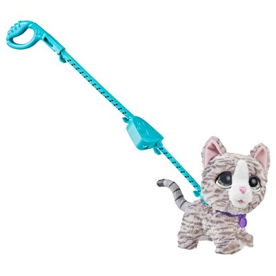 toy cat with leash