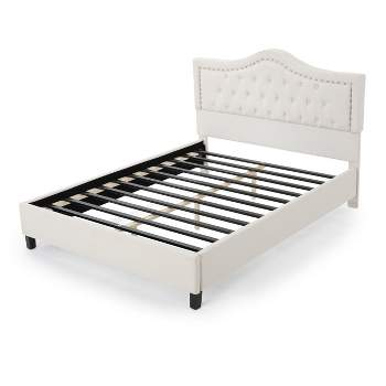Queen Dante Upholstered Traditional Bed Frame - Christopher Knight Home