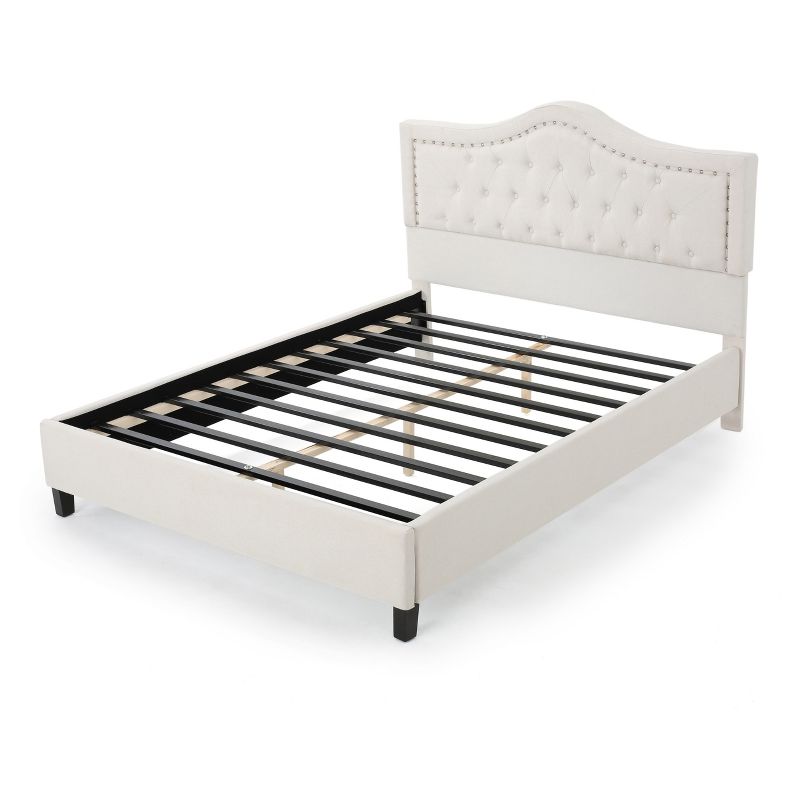 Queen Dante Upholstered Traditional Bed Frame - Christopher Knight Home, 1 of 6