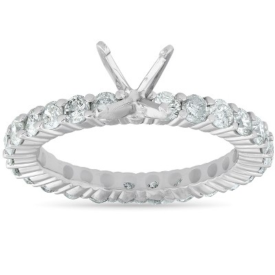 Pompeii3 1 1/2ct Diamond Eternity Mount Engagement Ring Setting 14k White Gold