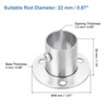 Unique Bargains Flange Closet End Supports Diameter Rod Bracket 4 Pcs - 2 of 4