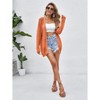 Women Crochet Lightweight Summer Cardigans Cover Up Open Front Long Sleeve - 4 of 4