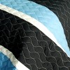 Slickblue Full/Queen, Cozy Handmade Quilt Set with 2 Shams, Peace of Mind Design, TC Fabric, 3 Piece - 3 of 4