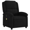 vidaXL Black Velvet Massage Recliner Chair - Manual Reclining Lounge with 6-Point Vibration, Comfortable Foam Padding, Side Pocket, and Sturdy Frame - 4 of 4