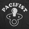 Pacifist Baby Bodysuit Funny Sarcastic Pacifier Graphic Novelty Jumper For Infants - Crazy Dog Baby Bodysuit Black 12 Months - 2 of 4