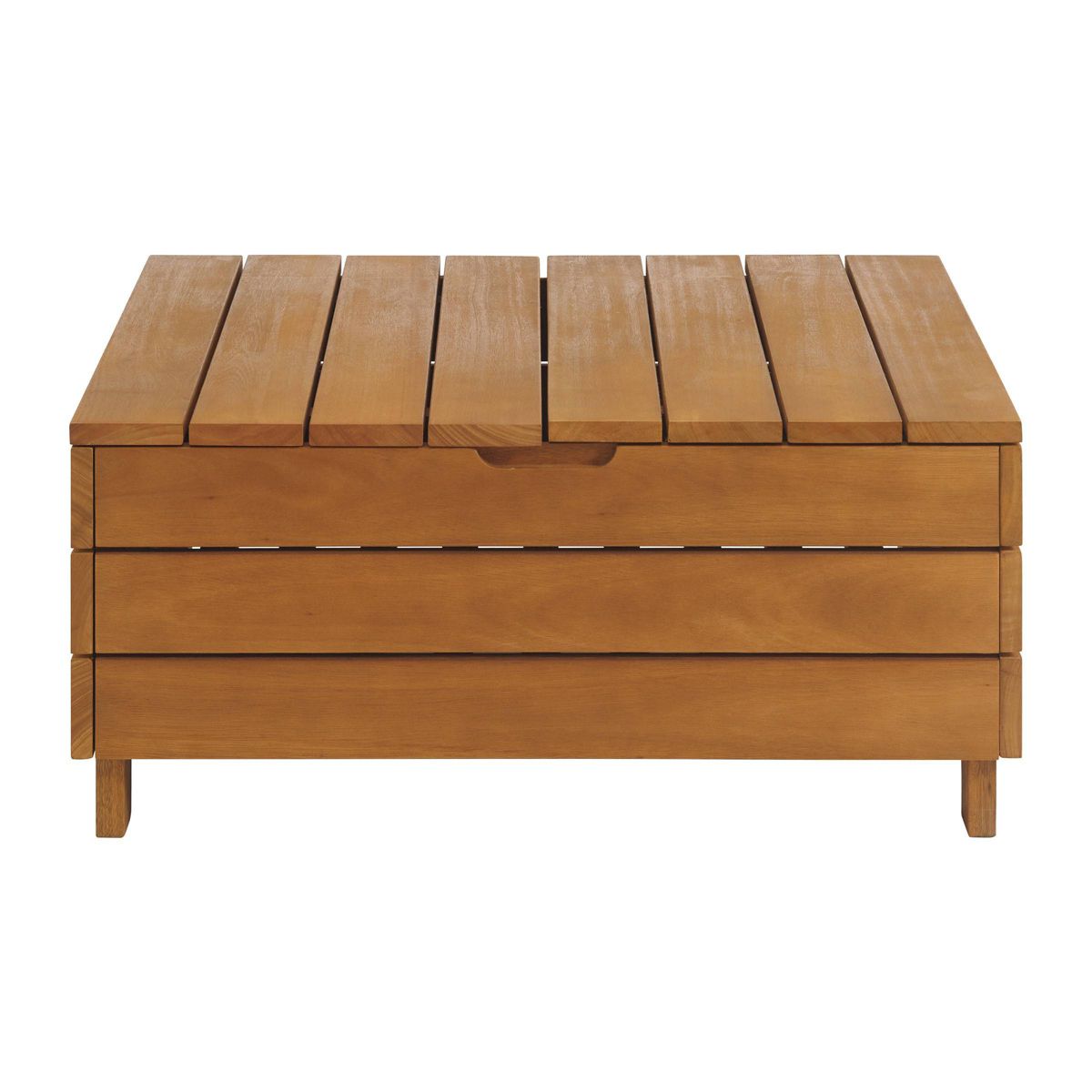Alaterre Furniture Barton Eucalyptus Wood Outdoor Coffee Table with Storage Brown - thumbnail 4