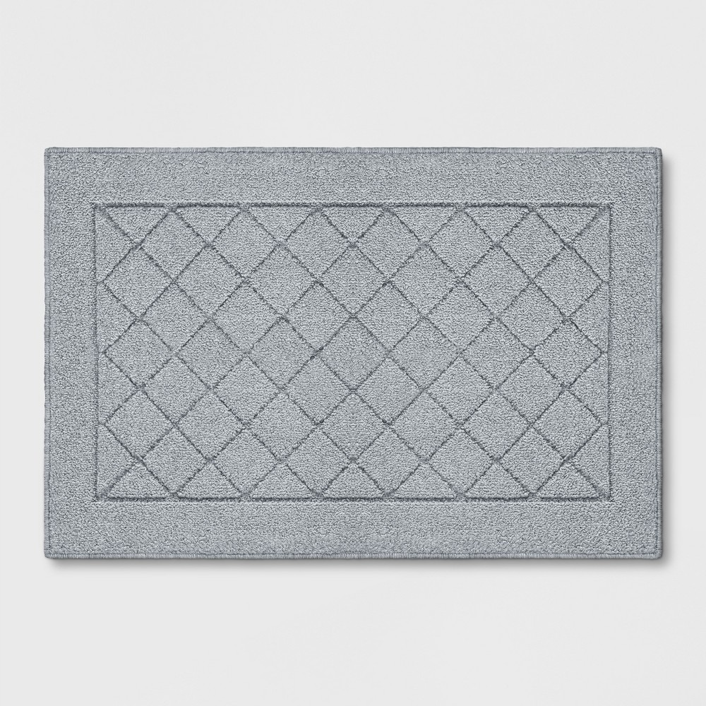 1'8inX2'6in Diamond Clarkson Washable Tufted And Hooked Accent Rug Gray - Threshold