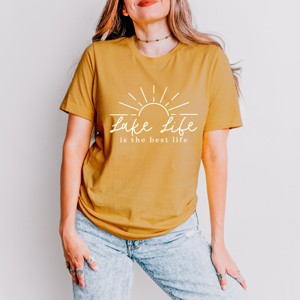 Simply Sage Market Lake Life Is The Best Life Sun Short Sleeve Tee - 1 of 4