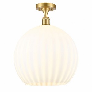 White Venetian - 1 Light Semi-Flush Mount In Modern Style-17.88 Inches Tall and 13.75 Inches Wide - 1 of 1