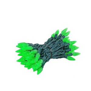 Novelty Lights C6 Coaxial 4-Pack 24 Feet 70 Green LED Christmas String, Commercial Grade Green Wire - 1 of 4