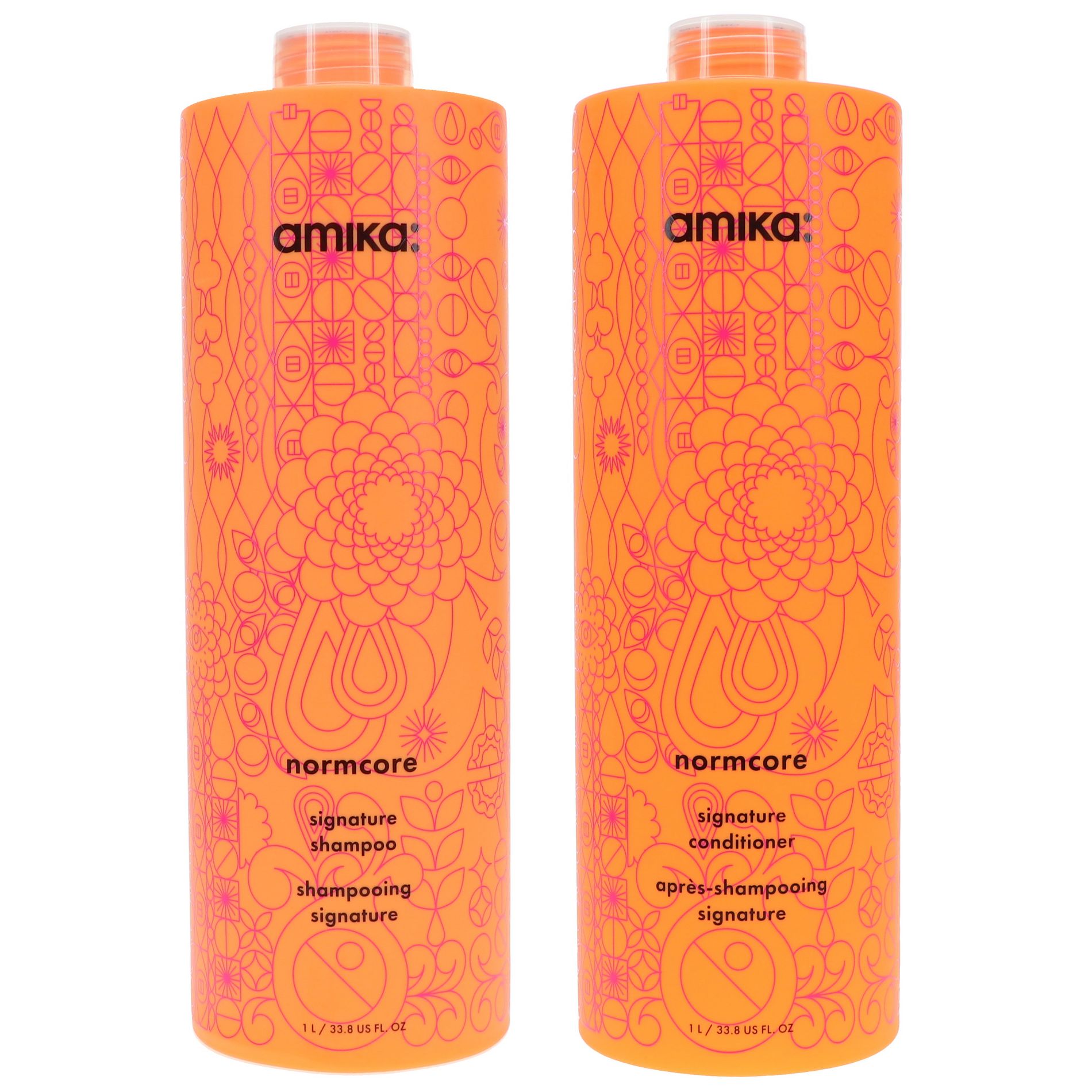 Amika Normcore Signature Shampoo 33.8 oz & Conditioner 33.8 oz Combo Pack