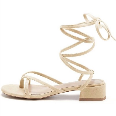 Women's Wo's Strappy Lace Up Heeled Sandals - Coutgo