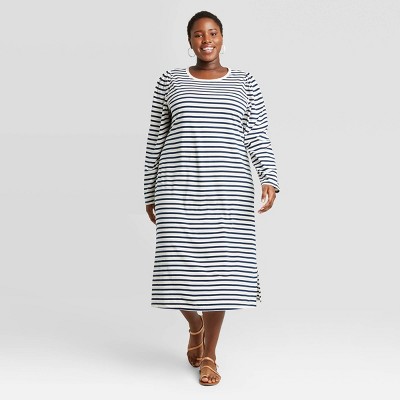 plus size white tee shirt dress