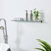 19.75 Floating Glass Bathroom Wall Shelf Chrome - Danya B. : Target