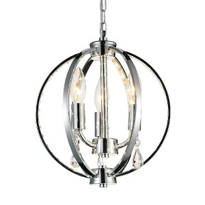 CWI Lighting Abia 3 Light Up Mini Pendant With Chrome Finish - 1 of 2