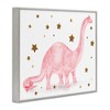 Stupell Industries Pink Dinosaur with Gold Stars, 20" x 16" - 3 of 4