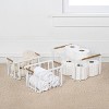 happimess Henley Vintage Farmhouse Handmade Wire Metal Nesting Storage Baskets with Jute Wrapped Handles - 2 of 4