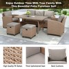 Chic Crate-Rustic Outdoor Wicker Set – 6-Piece Patio Furniture w/ Rattan Sofa, Chairs & Table | Natural Finish | Multi-Room - 2 of 4