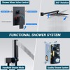 Square Matte Black Rain Shower Head with Handheld Spray - 10 Inch Stainless Steel Shower System with Ceramic Valve Core, 1.5m Hose - 3 of 4