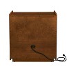 NicBex Mid-Century Nightstand with Charging Station,Outlet Hole and 2 Drawers,End Table with Open Shelf and Glass Drawer for Bedroom - 4 of 4