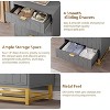 Dresser for Bedroom, 4 Drawer Dresser with Metal Legs, Modern Dressers Chest Organizer with Wide Storage, Chest of Drawers for Bedroom, Living Room - 3 of 4